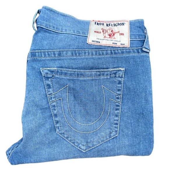 True Religion Jeans Size 38 ROCCO RELAXED SKINNY Blue - Picture 1 of 8